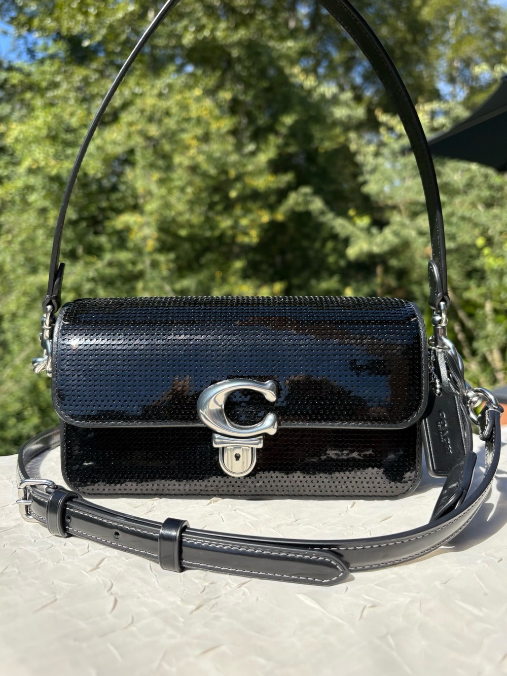 COACH Studio Bag 20 With Black Sequins CM428